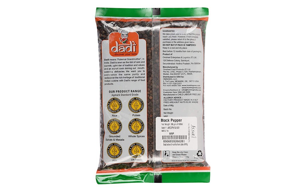 Dadi Black Pepper    Pack  50 grams
